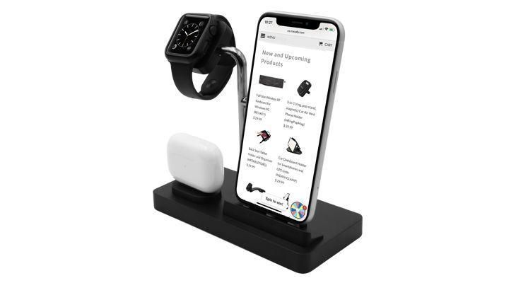 Macally – Stand 3in1 Apple Watch/iPhone/AirPods (black)