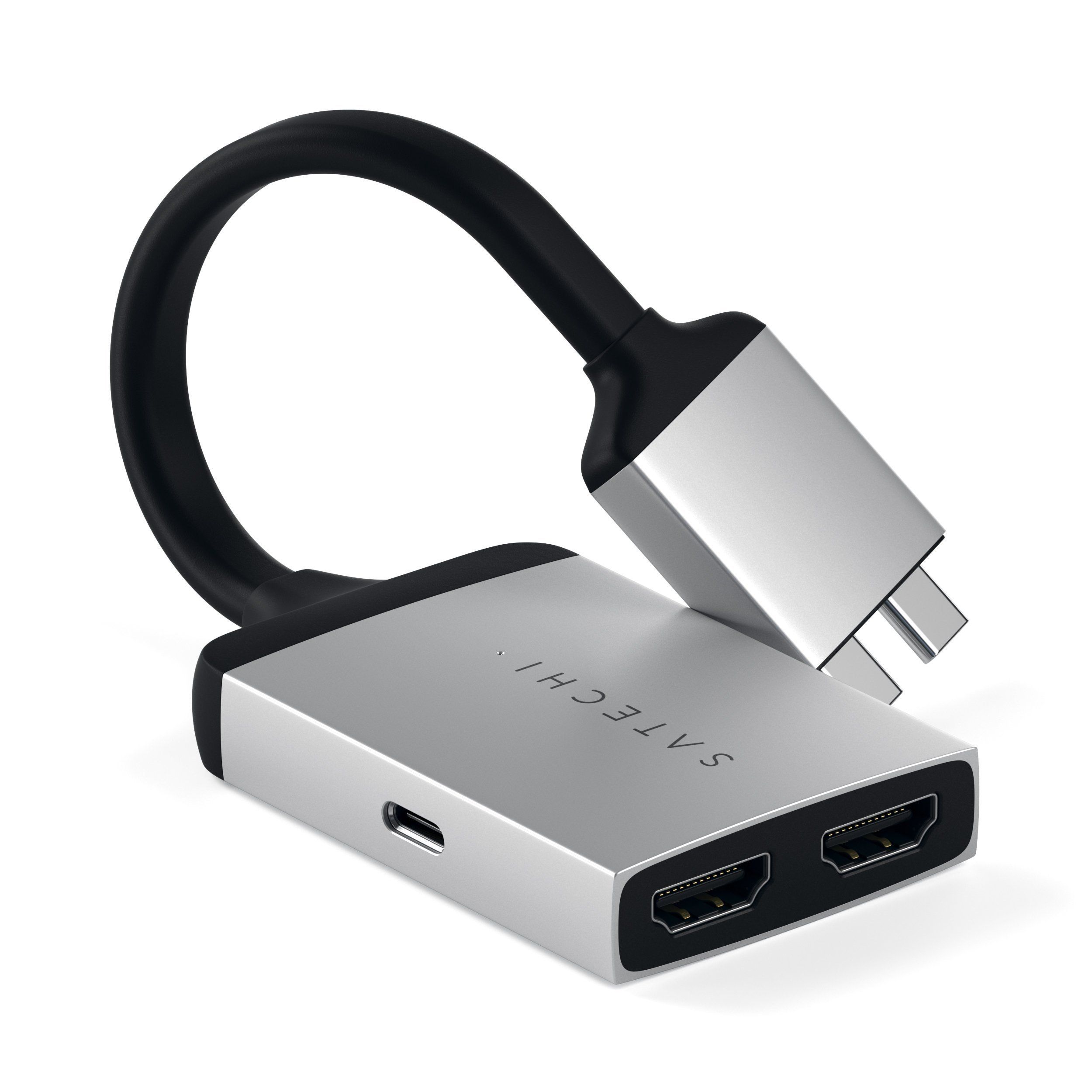 Satechi – USB-C to Dual 4K HDMI Adapter (silver)